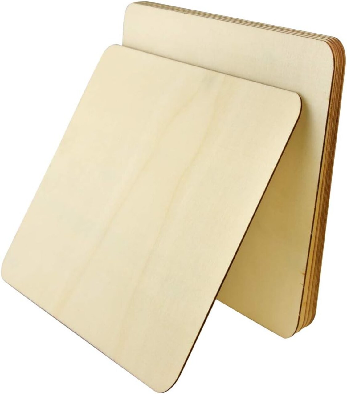 6 Pieces 8 x 8 inch Unfinished Square Blank Wood Pieces Wooden